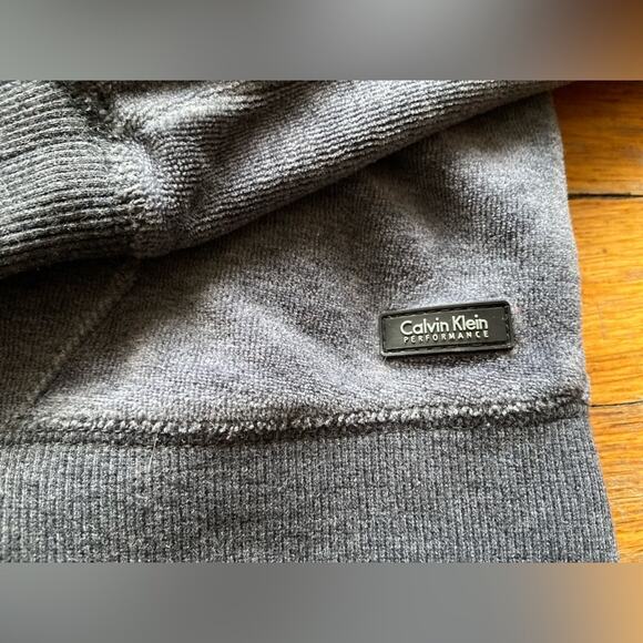 CALVIN KLEIN Performance Grey Funnel Neck Full Zip Sweater Ladies sz XL - Picture 10 of 12